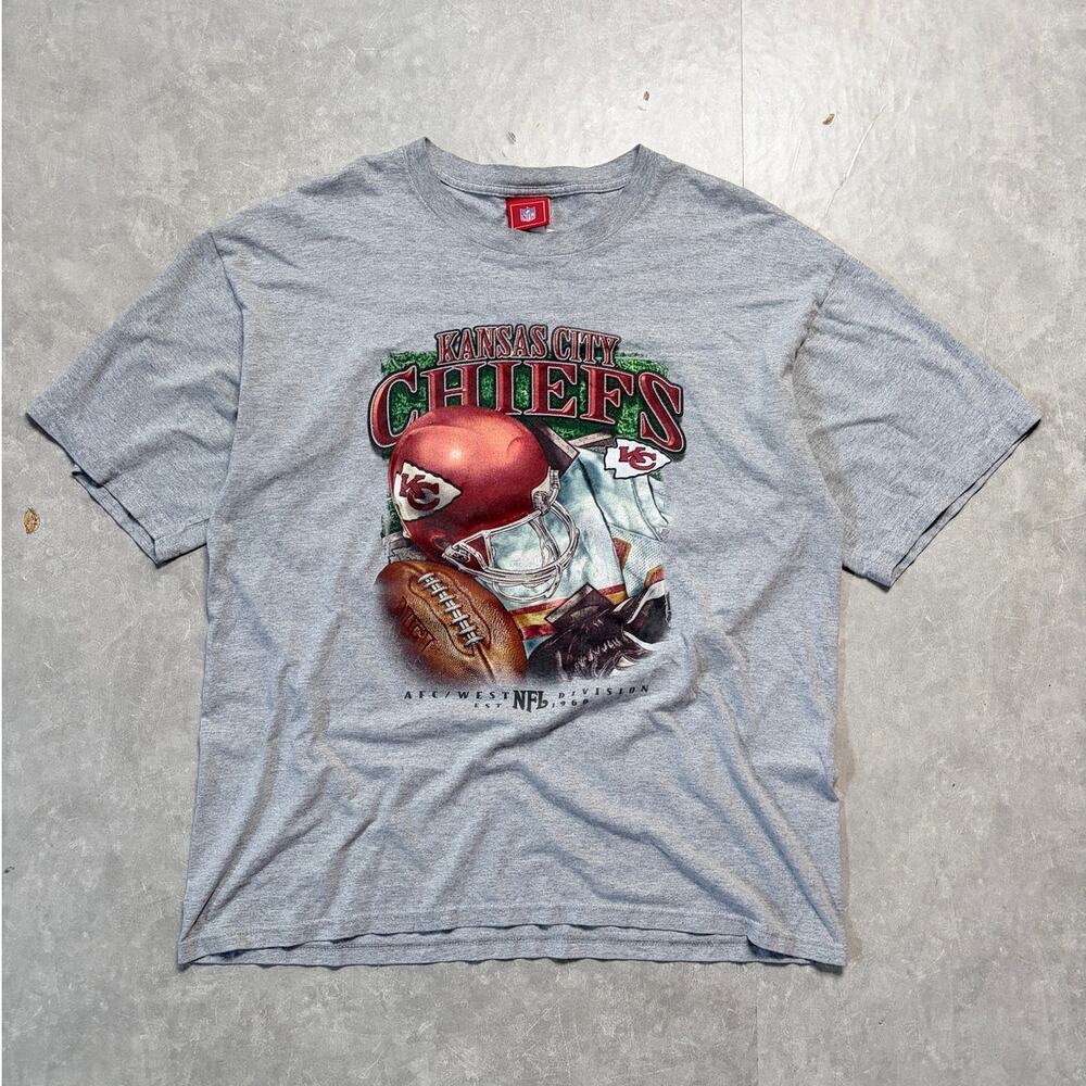 90s Vintage Kansas City Chiefs NFL Grey T-Shirt -XL